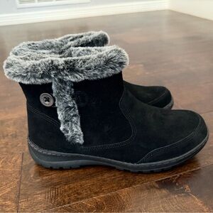 Khombu Black Winter Boots with Faux Fur NWT